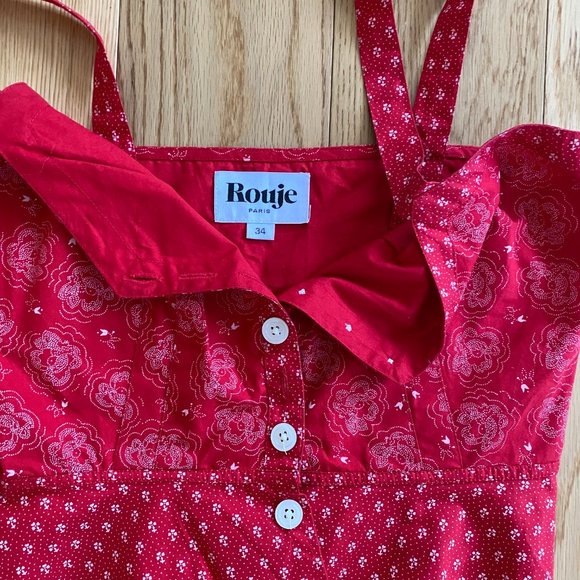 Rouje Rita Top in Red - Picture 6 of 6